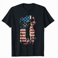 thumbnail image 1 of American Cat Love T-Shirt Heart Graphic Kitten Lover Tee, 1 of 5