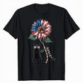 thumbnail image 1 of American Cat Paw Print T-Shirt Cute Kitten Lover Graphic Tee, 1 of 5