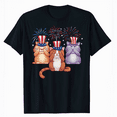 thumbnail image 1 of American Cat Tie Dye T-Shirt Retro Vintage Kitty Lover Tee, 1 of 5