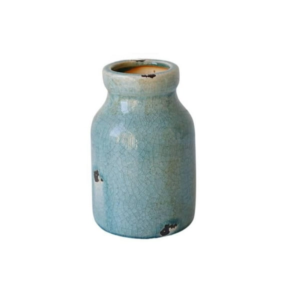 American Ceramic Vase Vintage Distressed Ice Crack Ceramic Small Vase Countertop Creative Hydroponic Flower Arrangement Decorative Ornament