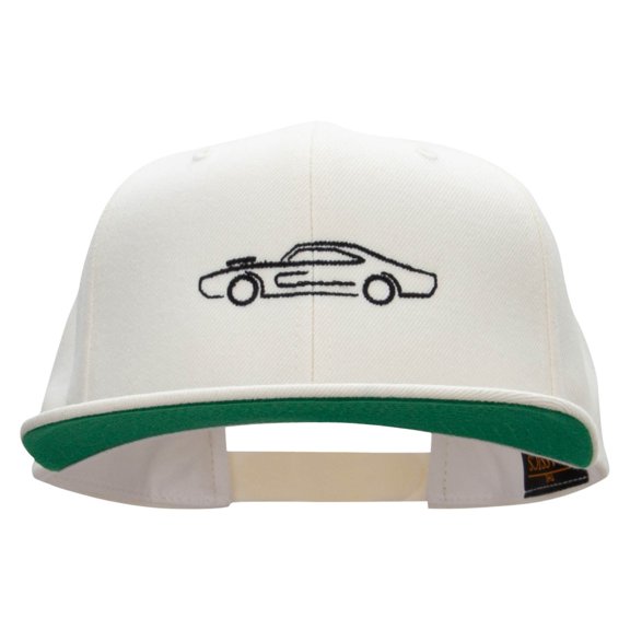 American Charger Embroidered Wool Blend Prostyle Snapback - Natural OSFM
