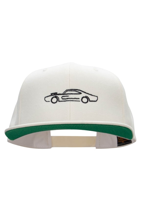 American Charger Embroidered Wool Blend Prostyle Snapback - Natural OSFM