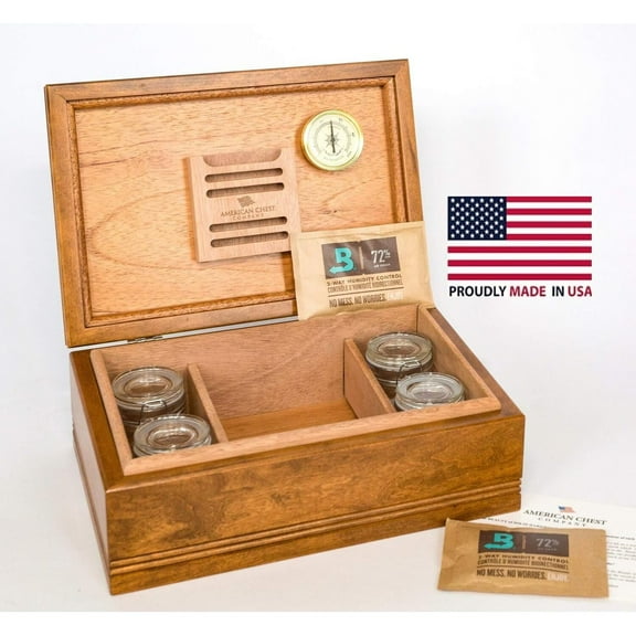 American Chest C75W Amish CannBisDor Humidor, Walnut - Large