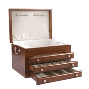 AMERICAN CHEST Majestic Jewel Chest, Solid American Cherry Hardwood with Heritage Cherry Finish