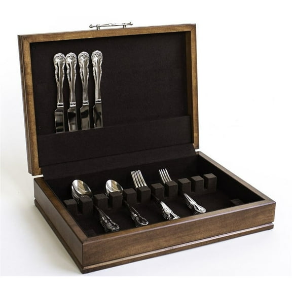 American Chest F00W Unisex Traditions Flatware Chest for All Ages - English Walnut No.F00W