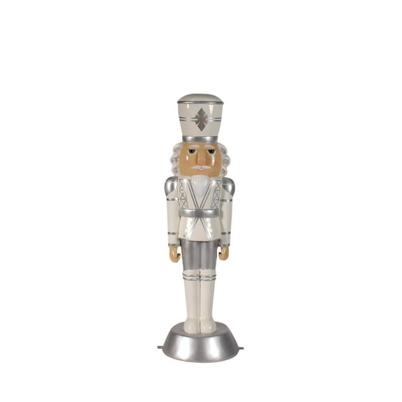 American Christmas Nutcracker 4Ft - White/Silver