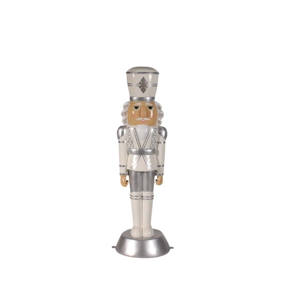Universal Statues Commercial Size Outdoor Christmas Nutcracker Guard - 4' - White and Silver