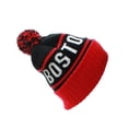 thumbnail image 1 of American Cities USA Favorite City Cuff Cable Knit Winter Pom Pom Beanie Hat Cap, 1 of 2