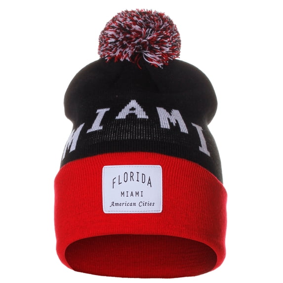 American Cities Unisex 3D Embroidered USA City Beanie – Soft Knit Cuffed Winter Hat, One Size