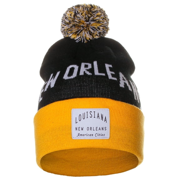American Cities Unisex USA Fashion Arch Cities Pom Pom Knit Hat Cap Beanie