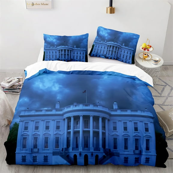 American City Landscape Duvet Cover Statue of Liberty Pattern for Children Teens Adult Polyester for Bedroom rations
