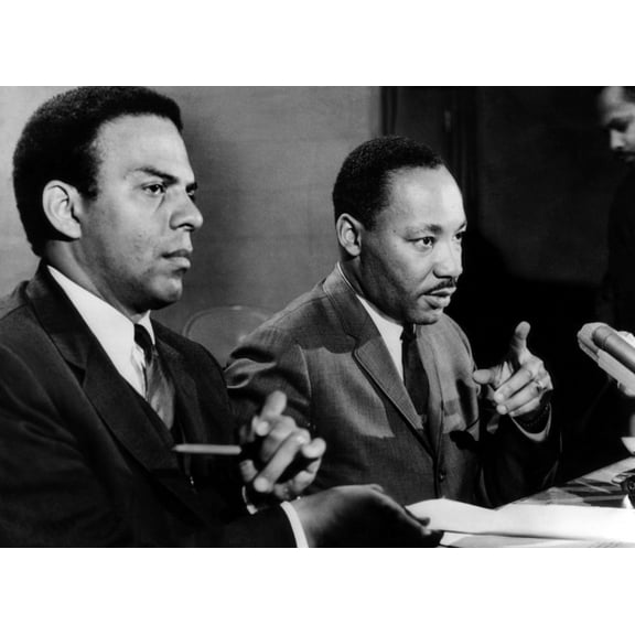 American Civil Rights Activists Andrew Young And Dr. Martin Luther King Jr. History (36 x 24)