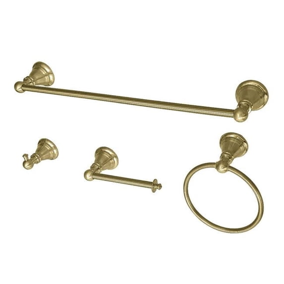 American Classic Bathroom Accessory Set, Brushed Brass - 4 Piece