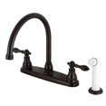 thumbnail image 1 of American Classic Centerset Kitchen Faucet with Side Sprayer, Oil Rubbed Bronze, 1 of 1