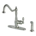 thumbnail image 1 of American Classic Kitchen Faucet with Sprayer Deck Plate, Satin Nickel, 1 of 1