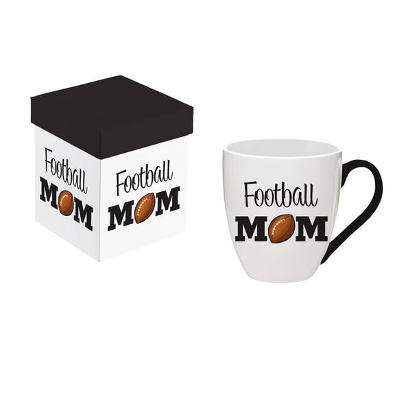 American Classic Sports Coffee Cup Ceramic Cup O' Java, Football Mom, 17oz, Gift Box