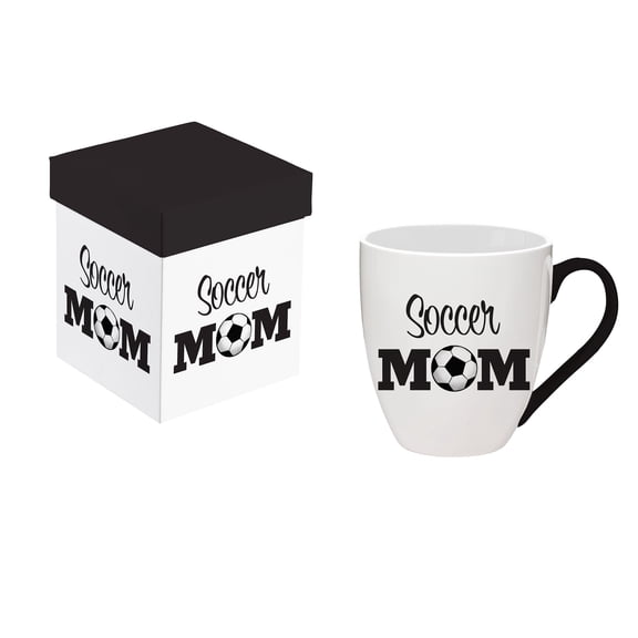 American Classic Sports Coffee Cup Ceramic Cup O' Java, Soccer Mom, 17oz, Gift Box
