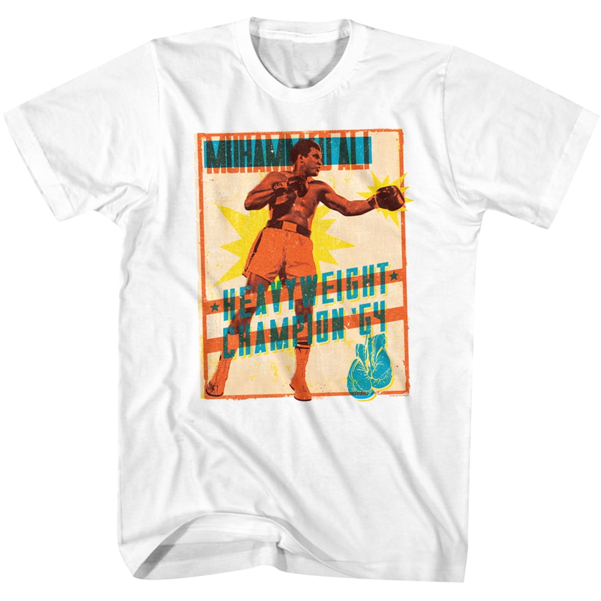 American Classics Muhammad Ali Bright Poster T-Shirt - Small - White ...