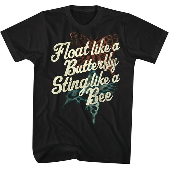 Muhammad Ali Sting Like A Bee Classic Black Adult T-Shirt