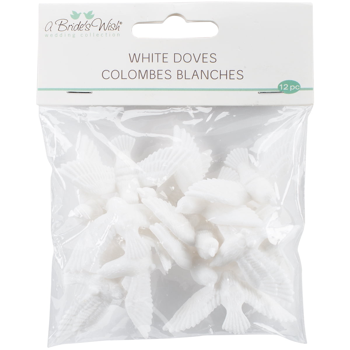 A Bride's Wish White Doves 12/Pkg-2"
