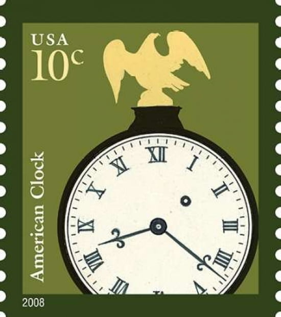 American Clock Canvas Art - US POSTAL SERVICE (24 x 24)