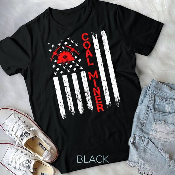 American Coal Miner USA Flag Tough Worker Unisex T-shirt