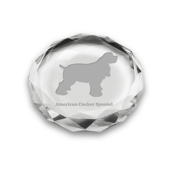 American Cocker Spaniel Deep Etched Paperweight
