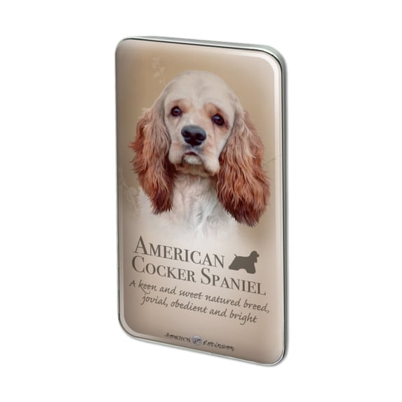 American Cocker Spaniel Dog Breed Metal Rectangle Lapel Hat Pin Tie Tack Pinback