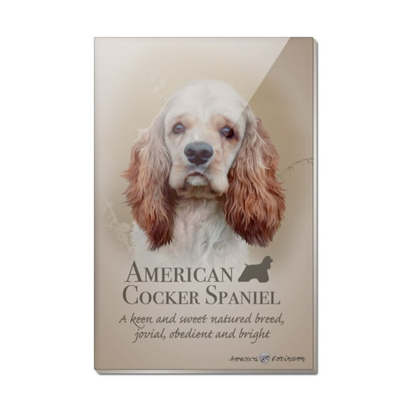 American Cocker Spaniel Dog Breed Rectangle Acrylic Fridge Refrigerator Magnet