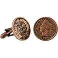 thumbnail image 1 of American Coin Treasures Copper Indian Head Penny Cuff Links, 1 of 4