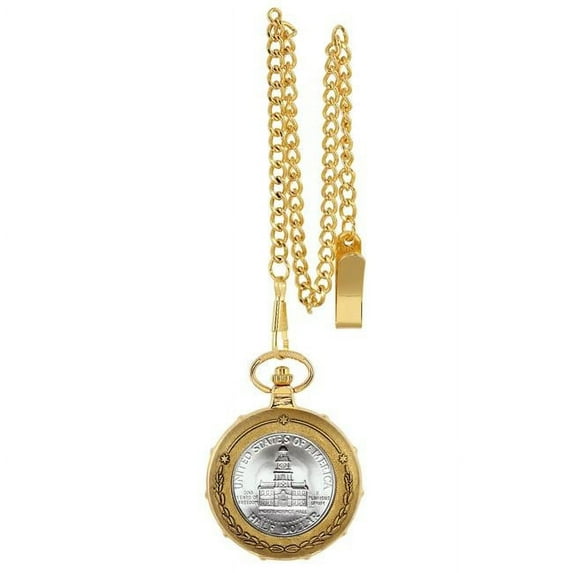 American Coin Treasures JFK Bicentennial Half Dollar Men's Pocket Watch