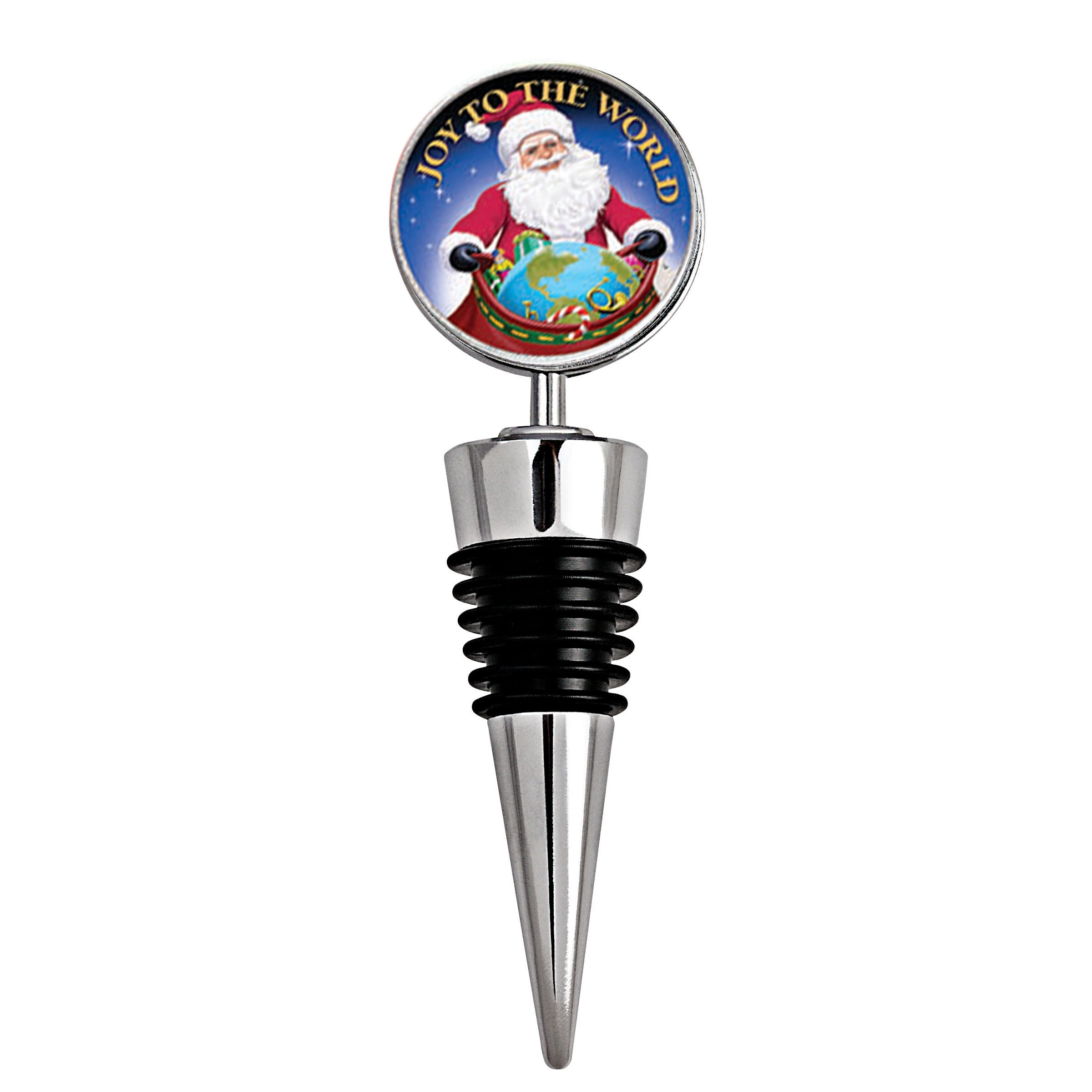 Santa Claus JFK Half Dollar Coin Metal Wine Stopper