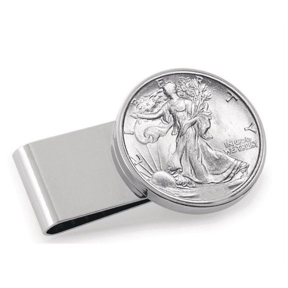 American Coin Treasures Silver Walking Liberty Half Dollar Money Clip