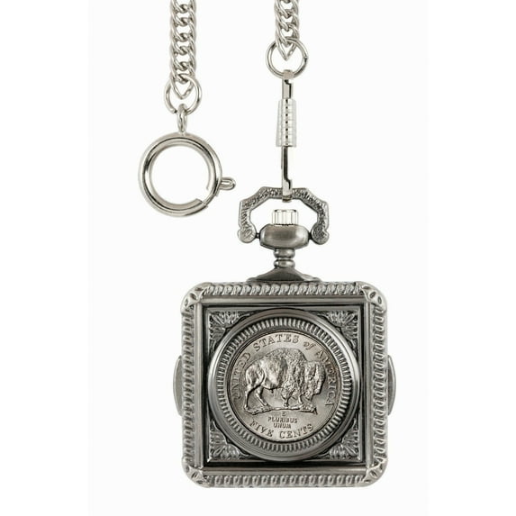 American Coin Treasures Westward Journey Bison Nickel Pocket Watch