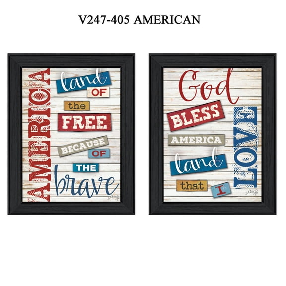 TrendyDecor4U American Collection By Marla Rae Printed Wall Art V247-405