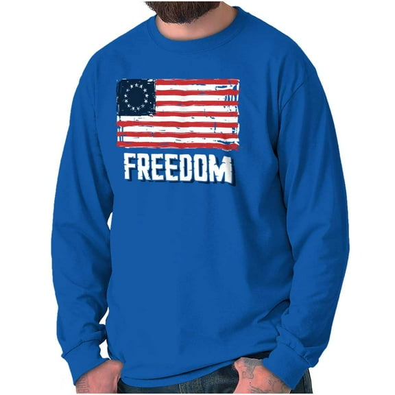 American Colonies Flag USA Freedom Long Sleeve TShirt Men Women Brisco Brands S