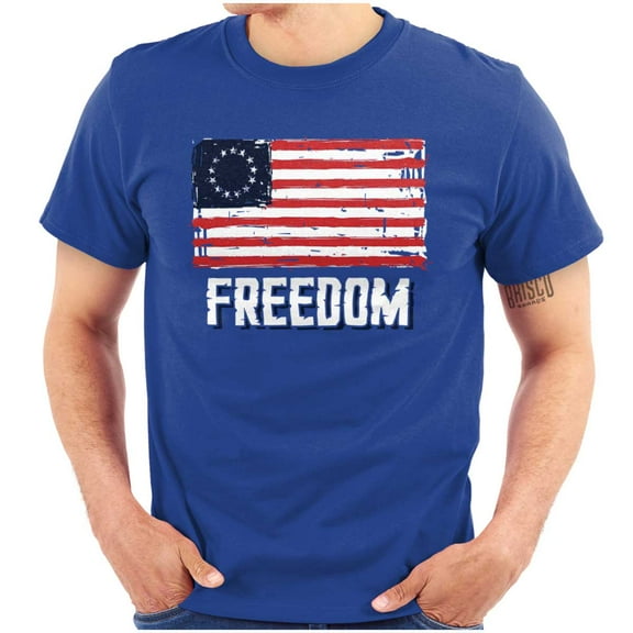 American Colonies Flag USA Freedom Men's Graphic T Shirt Tees Brisco Brands M