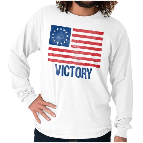 American Colonies Flag USA Victory Long Sleeve TShirt Men Women Brisco Brands S