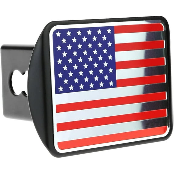American Color Flag Metal Trailer Hitch Cover Fits 2" Receivers