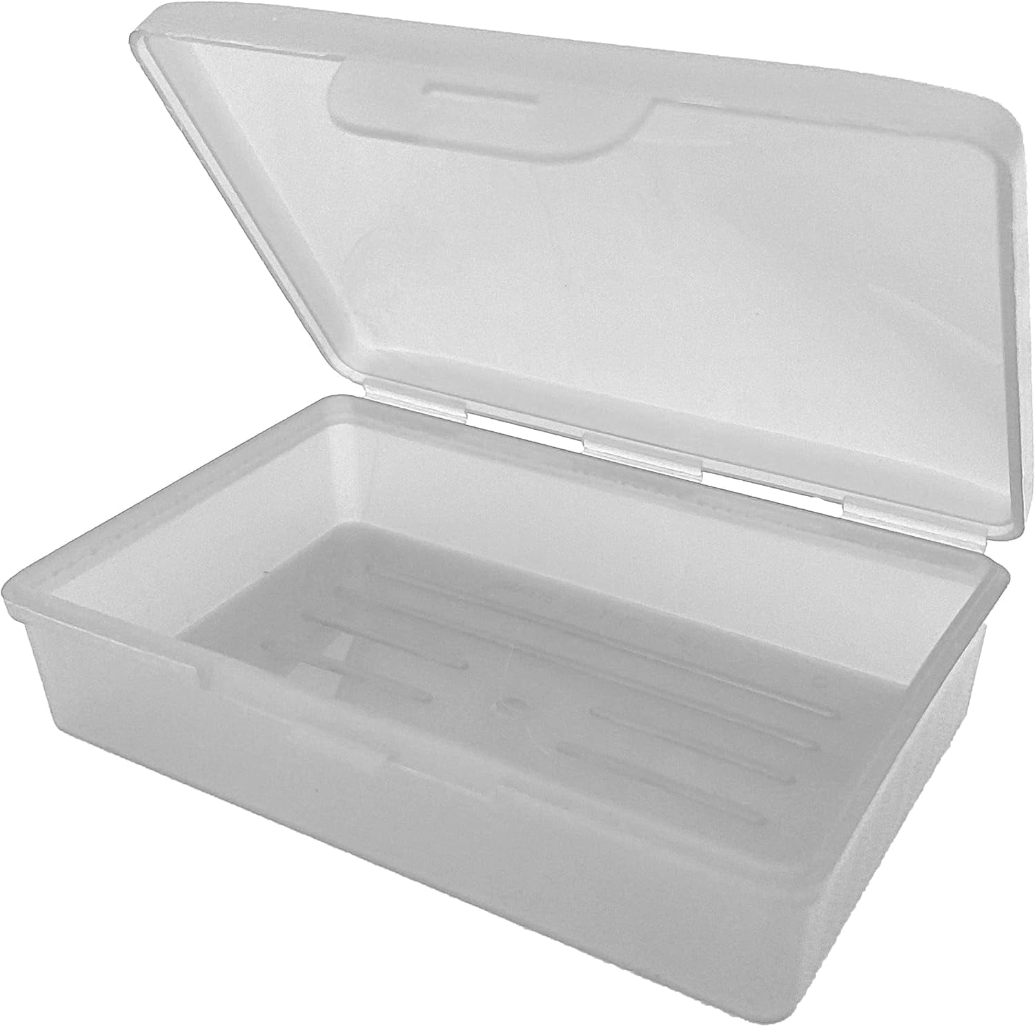 American Comb 4-Pack Soap Travel Boxes With Lids - Purple, White, Pink & Blue Hinged Plastic Cases