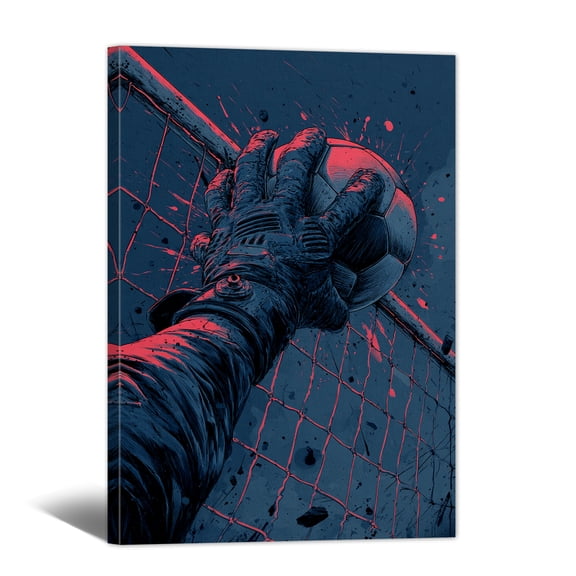 American Comic Soccer Canvas Wall Art for Living Room, Abstract Passion Football Picture Prints, Vintage Sports Artwork Paintings Home Decor Gifts for Boys Him