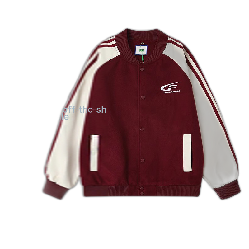 American Contrasting Color Splicing Raglan Sleeve Baseball Uniform For