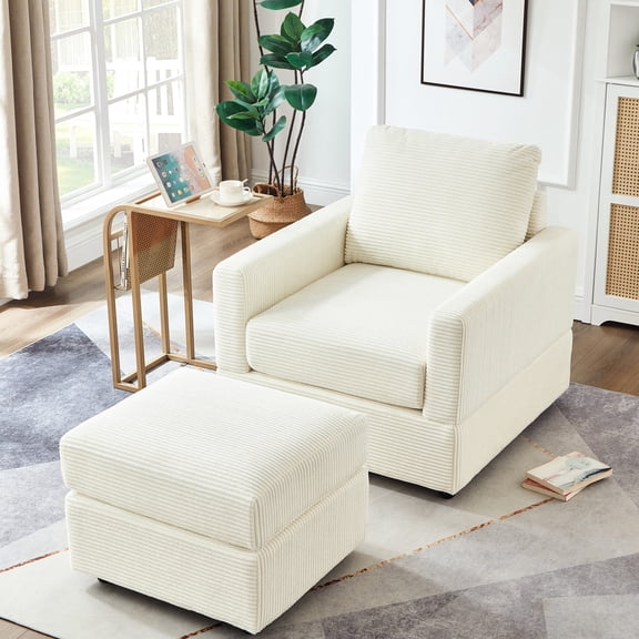 American Corduroy Couch, Spacious Armrests for Hand Relaxation / Playing Games in Living Space