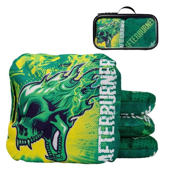 American Cornhole League Comp Blue Afterburner Cornhole Bags With Dual Fabric Design - Red