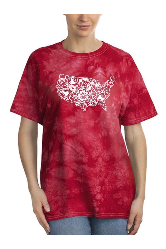 American Country Pattern Tie Dye Crystal Women -Smartprints Designs, Female Large