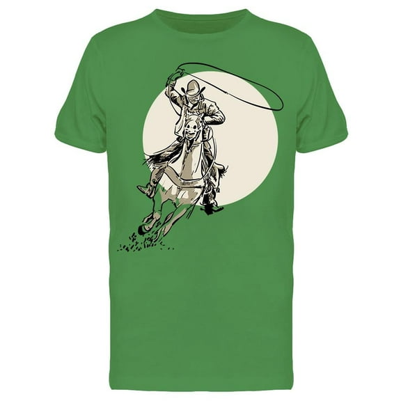 American Cowboy Rides Horse  Tee Men's -Image by Shutterstock