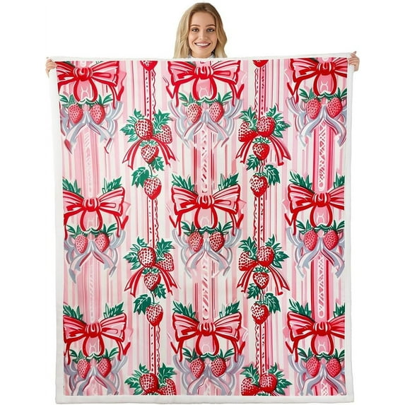 American Cowgirl Throw Blanket,Western Tribal Boots Red Blue Bowknots Princess Fleece Blanket for Bedroom Rustic Brown Cowhide Starry Soft Blanket for All Seasons,Baby