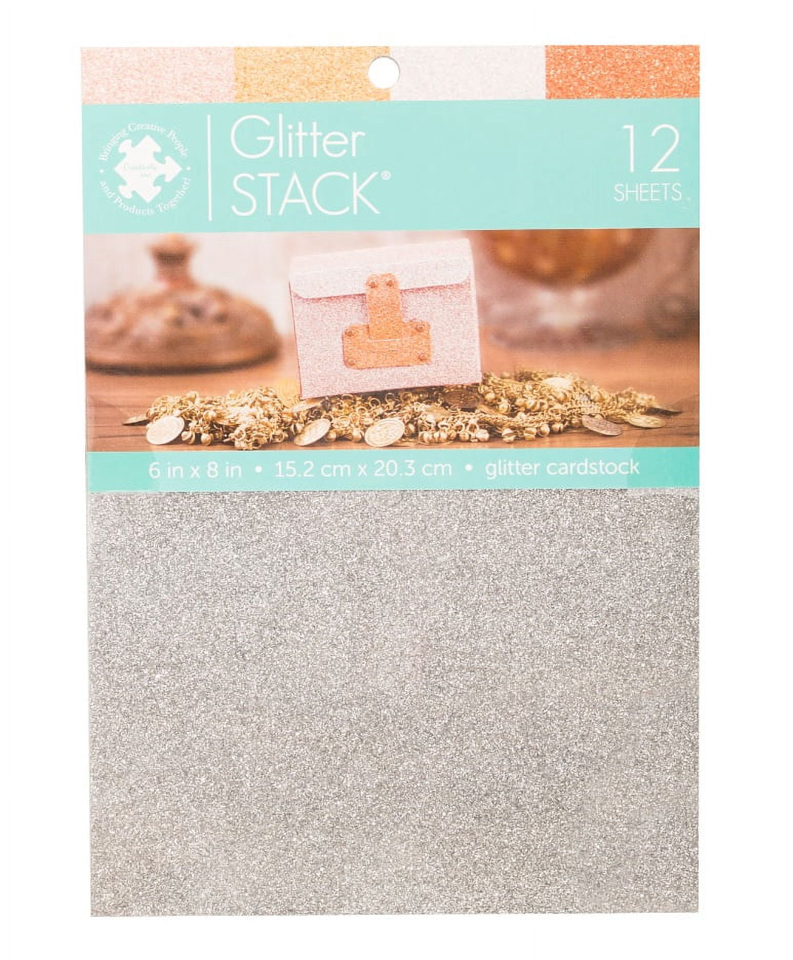 American Craft Glitter 6x8 Cardstock Stack, 12 Piece - Walmart.com