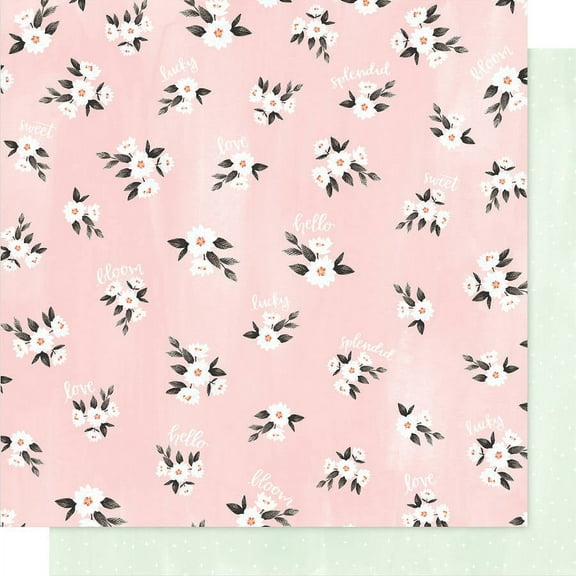 American Crafts 1 Canoe 2 Hazelwood Collection 12 X 12 Double Sided Paper Lazy Daisy