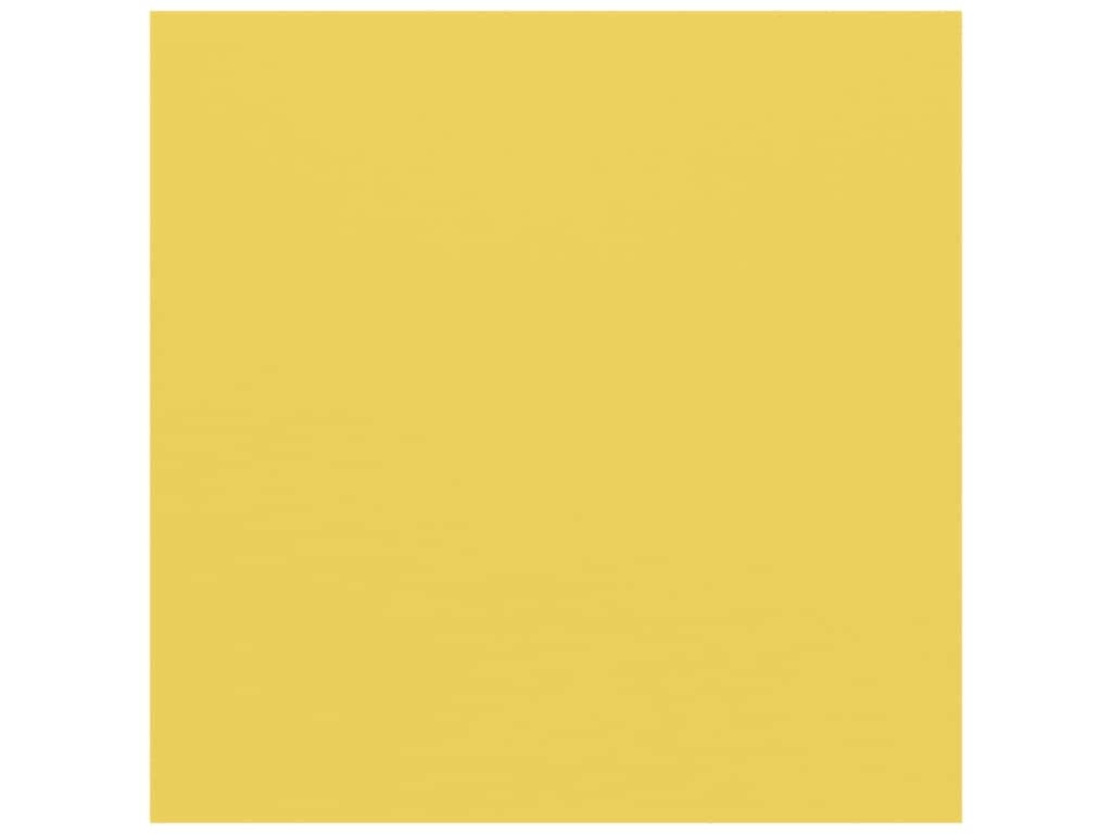 American Crafts 80lb Textured Cardstock 12"X12"-Lemon